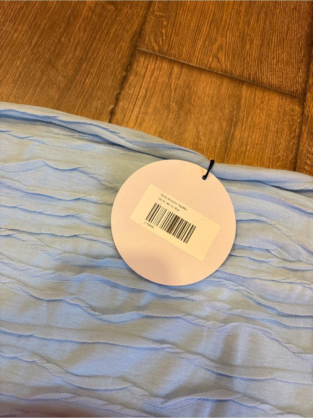 Princess Polly Cecile light blue strapless tube crop top - Picture 3 of 4
